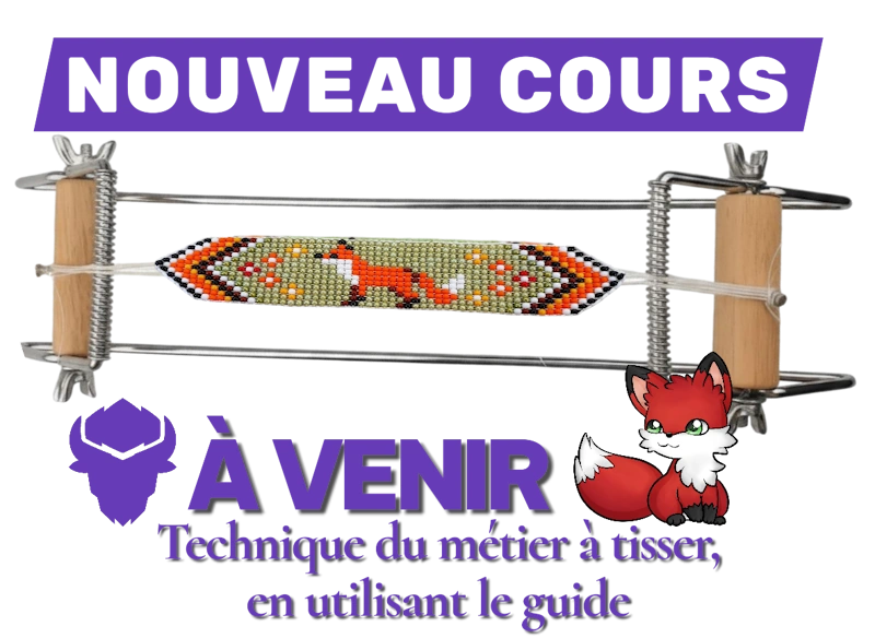 Nouveau cours à venir SmallBisons.com, vous apprendrez les techniques d'utilisation du métier à perles et le guide de démarrage rapide.