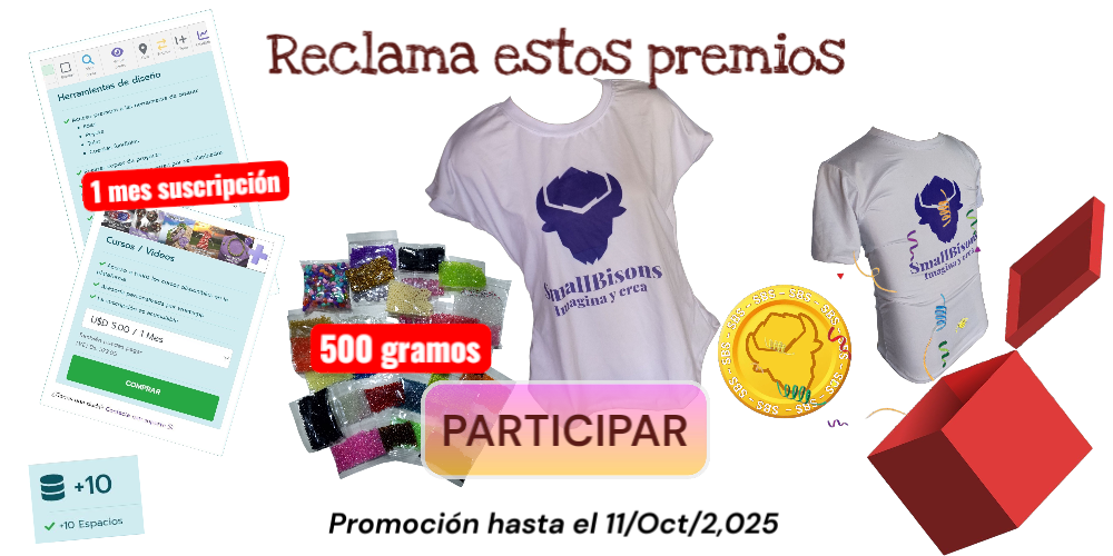 Promoción Smallone, cumple con 3 tareas en la plataforma y reclama premios.