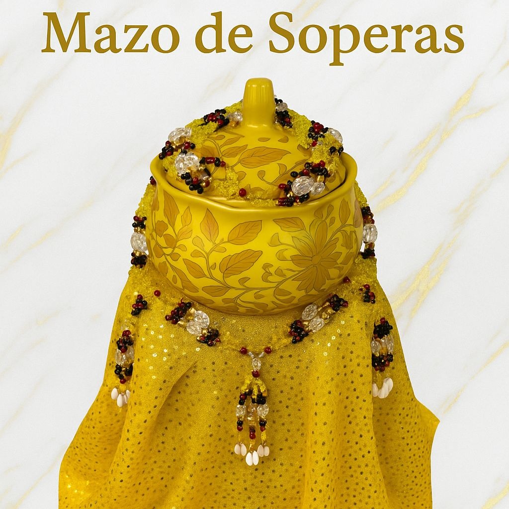 Mazo de Soperas para Oshun Ibu Cole 
Hecho en cristales.