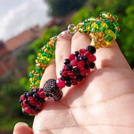 Mazo de casitas de Elegguá ❤️🖤y Orunmila💛💚