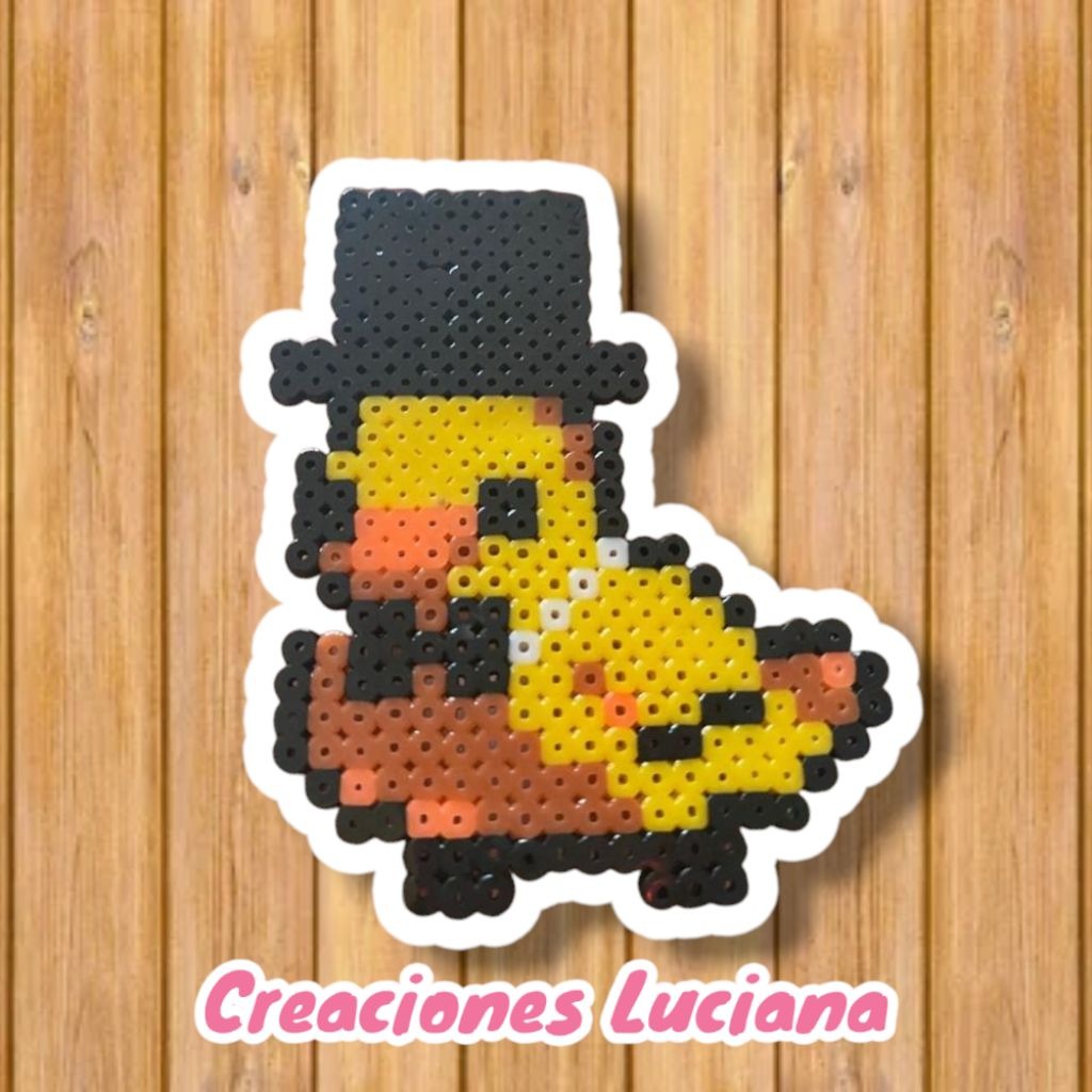 Patito de hama bead, hecho a mano, adquiere el tuyo hacemos envios a nivel nacional Venezuela