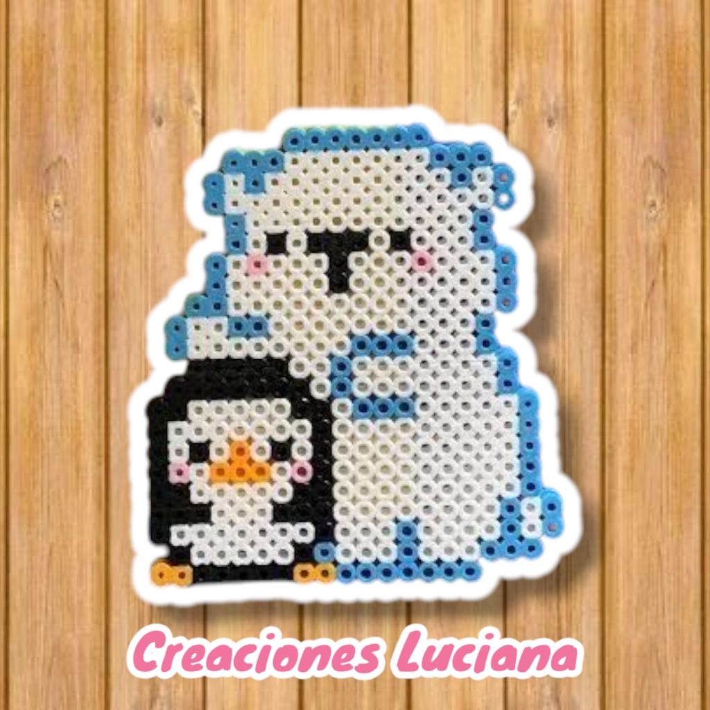 Animals, pingüino y oso en hamabeads por encargo