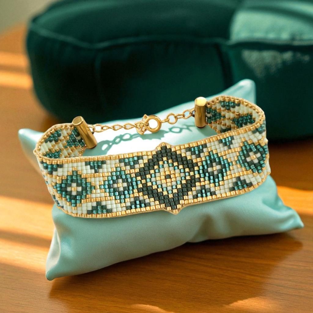 Pulsera en telar
