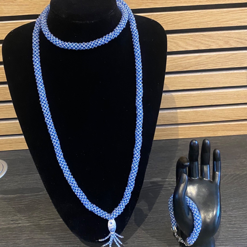 conjunto de collar y ilde yemaya